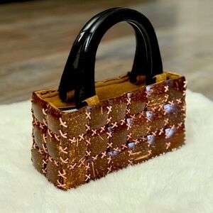 VINTAGE Coconut Shell Handbag ~ EUC